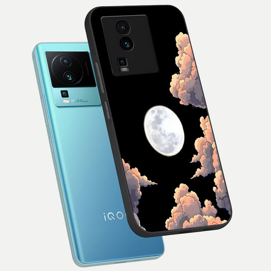  Shade Cloud Moon phone case For iQOO Neo 7 Pro showing premium glass back cover with detailed artwork