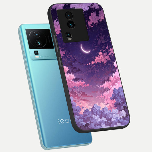  Sky Drift Clouds phone case For iQOO Neo 7 Pro showing premium glass back cover with detailed artwork