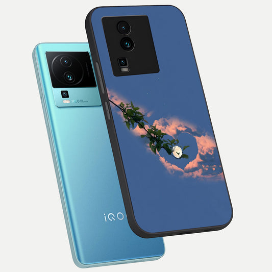  Sky Under Tree phone case For iQOO Neo 7 Pro showing premium glass back cover with detailed artwork
