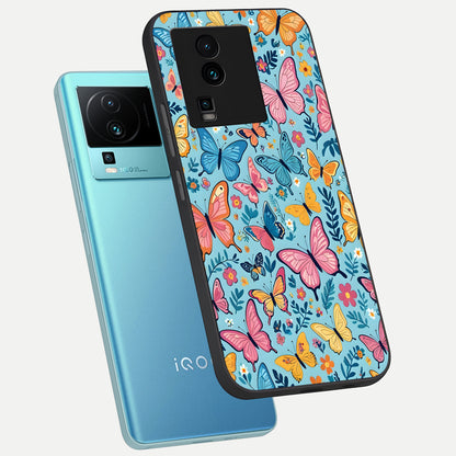  Spring Wing Garden phone case For iQOO Neo 7 Pro showing premium glass back cover with detailed artwork
