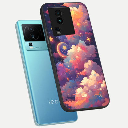  Starlit Dream Clouds phone case For iQOO Neo 7 Pro showing premium glass back cover with detailed artwork