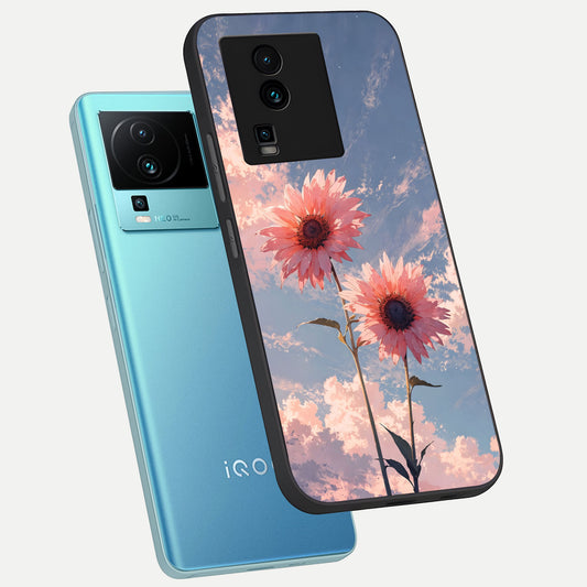 Sun Moon Balance phone case For iQOO Neo 7 Pro showing premium glass back cover with detailed artwork