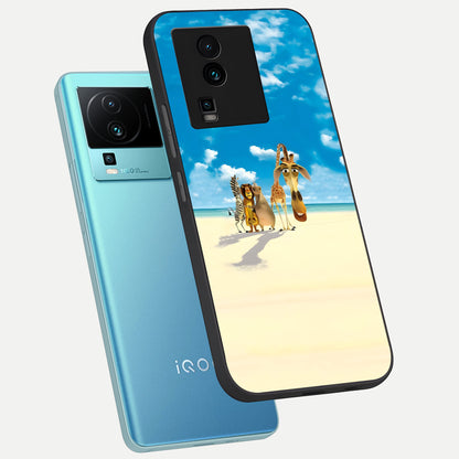  Tropical Fun Squad phone case For iQOO Neo 7 Pro showing premium glass back cover with detailed artwork