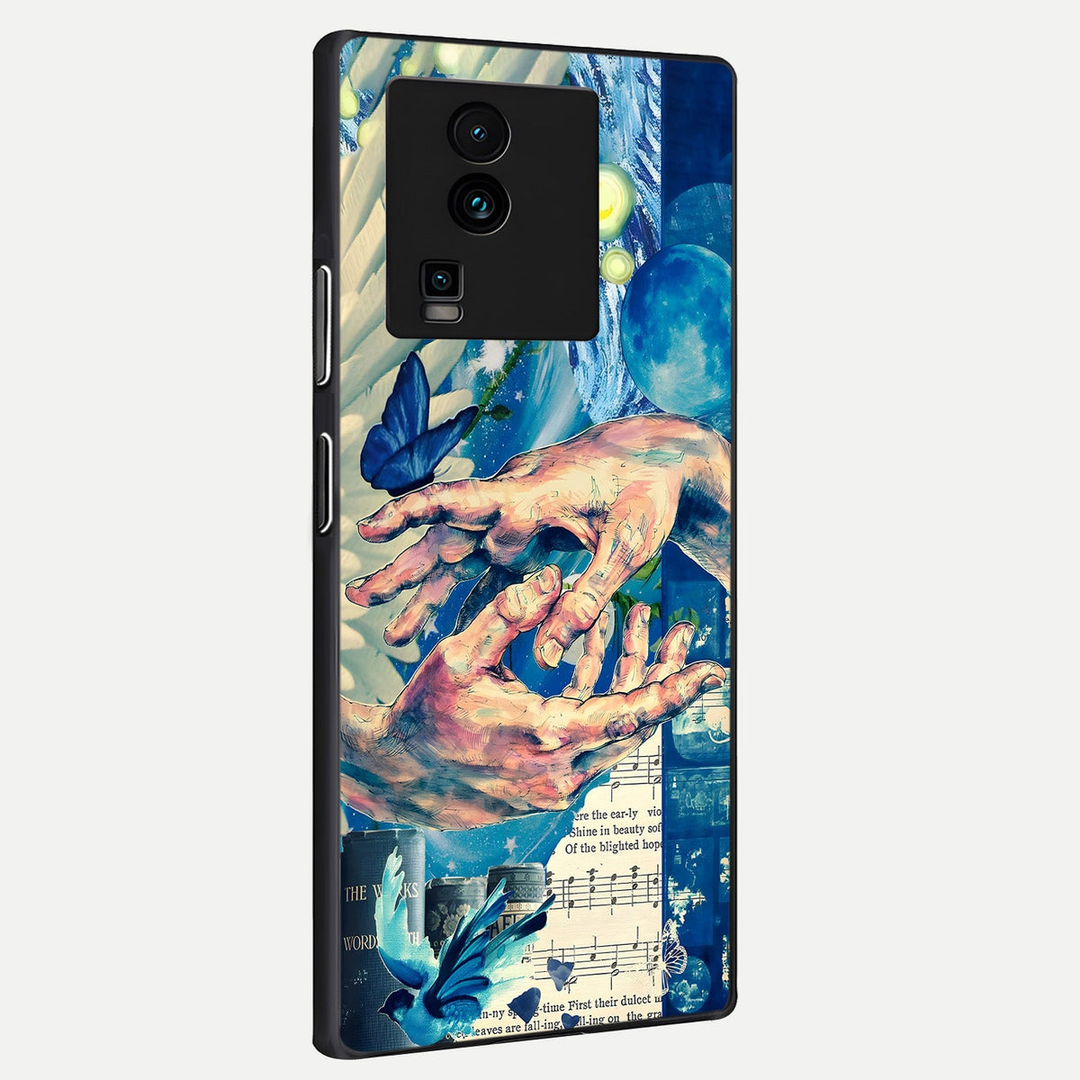  Aesthetic Divider back cover For iQOO Neo 7 Pro slim fit glass case with vibrant aesthetic design