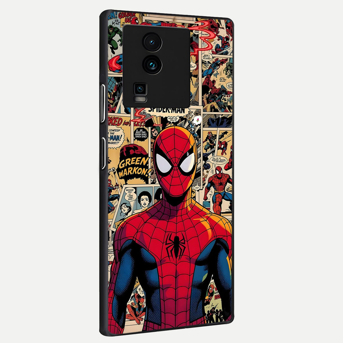  Aesthetic Spider back cover For iQOO Neo 7 Pro slim fit glass case with vibrant aesthetic design