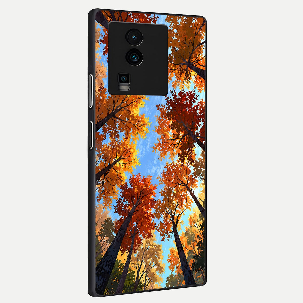  Autumn Sky Rise back cover For iQOO Neo 7 Pro slim fit glass case with vibrant aesthetic design