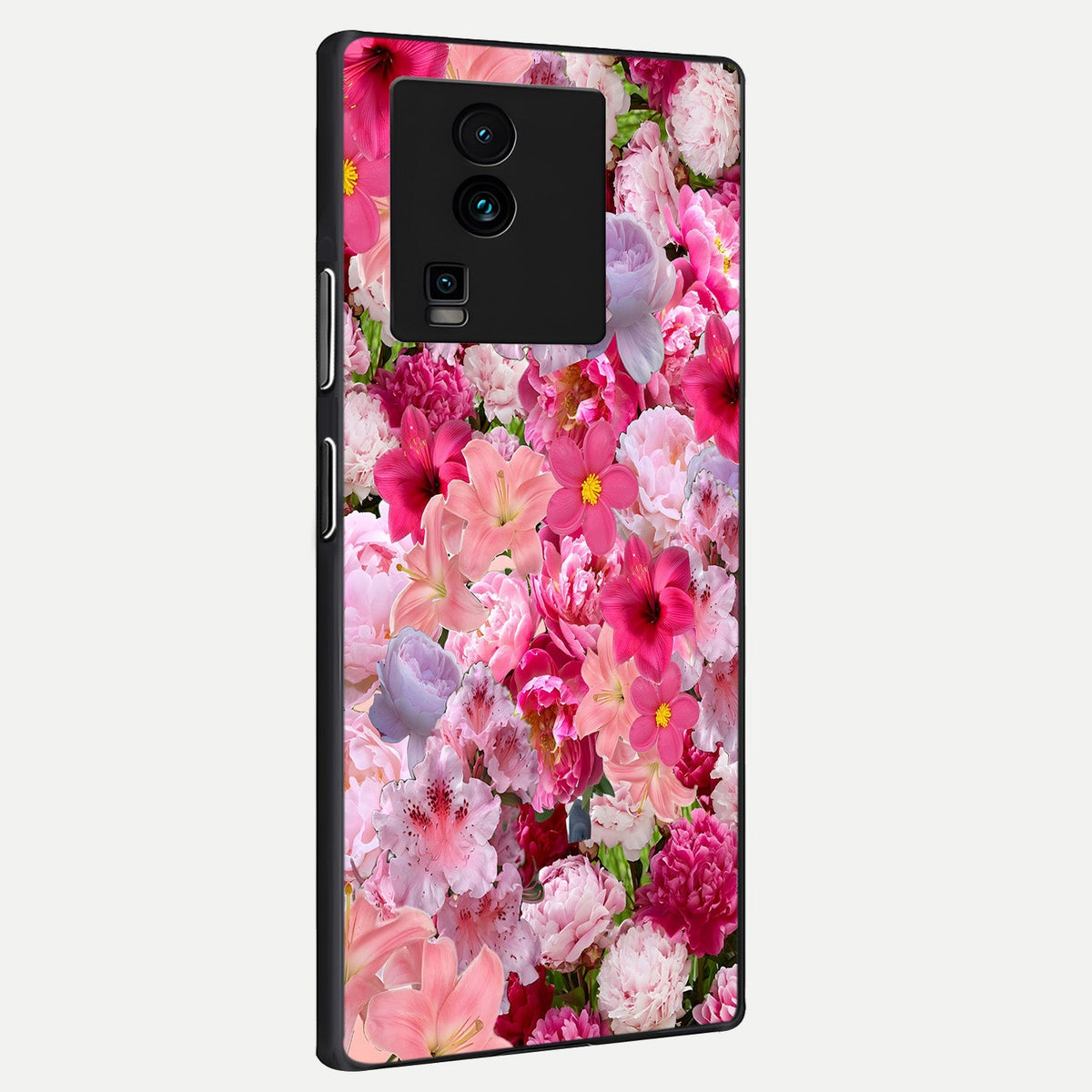 Bloom Crush Fantasy back cover For iQOO Neo 7 Pro slim fit glass case with vibrant aesthetic design