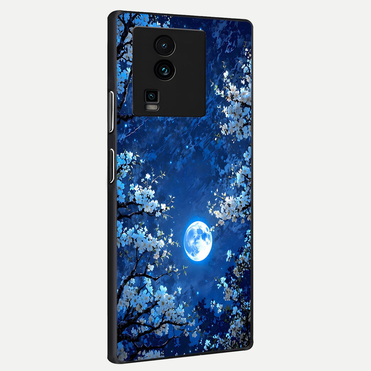  Blossom Moonlight Sky back cover For iQOO Neo 7 Pro slim fit glass case with vibrant aesthetic design