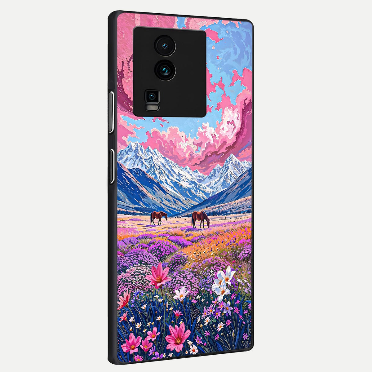  Blossom Valley Dream back cover For iQOO Neo 7 Pro slim fit glass case with vibrant aesthetic design