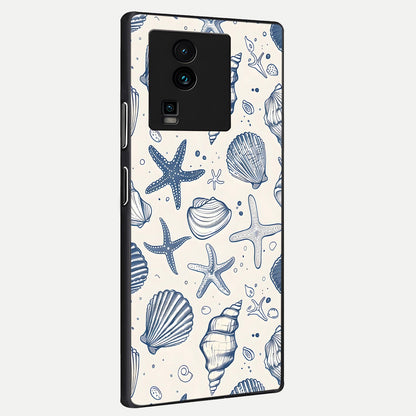  Blue Ocean Outline back cover For iQOO Neo 7 Pro slim fit glass case with vibrant aesthetic design