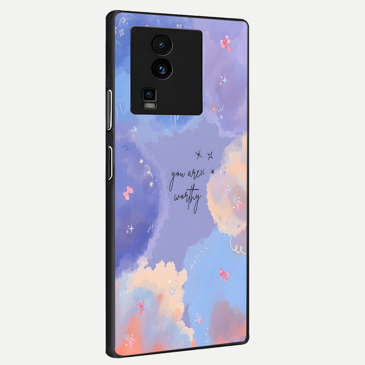  Celestial Cloud Magic back cover For iQOO Neo 7 Pro slim fit glass case with vibrant aesthetic design