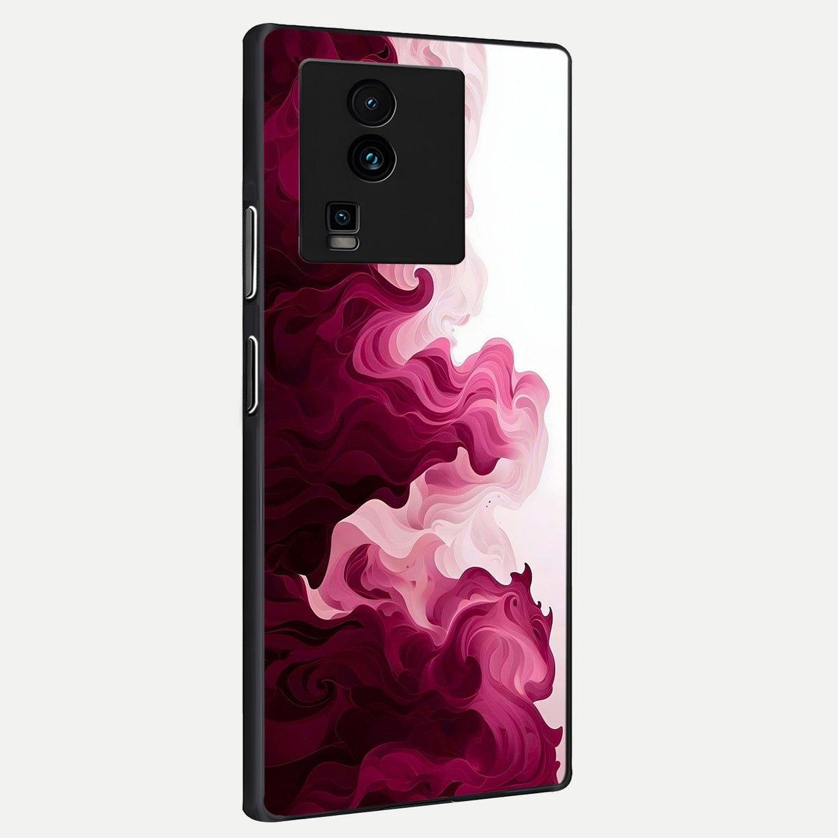  Crimson Wave Flow back cover For iQOO Neo 7 Pro slim fit glass case with vibrant aesthetic design
