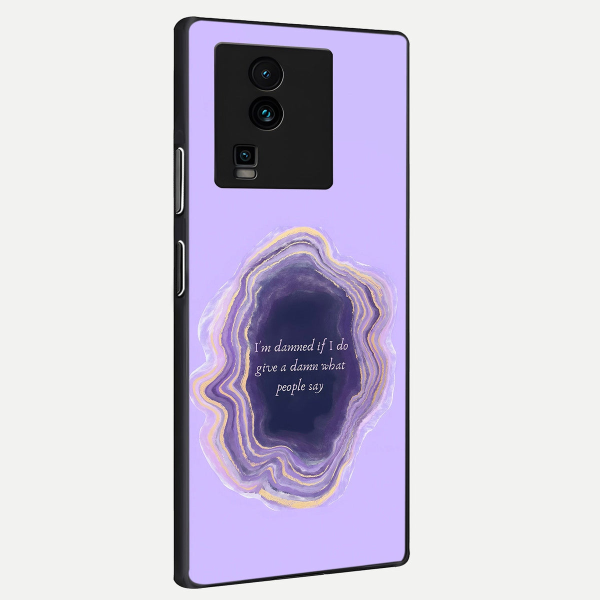  Damned People Quote back cover For iQOO Neo 7 Pro slim fit glass case with vibrant aesthetic design