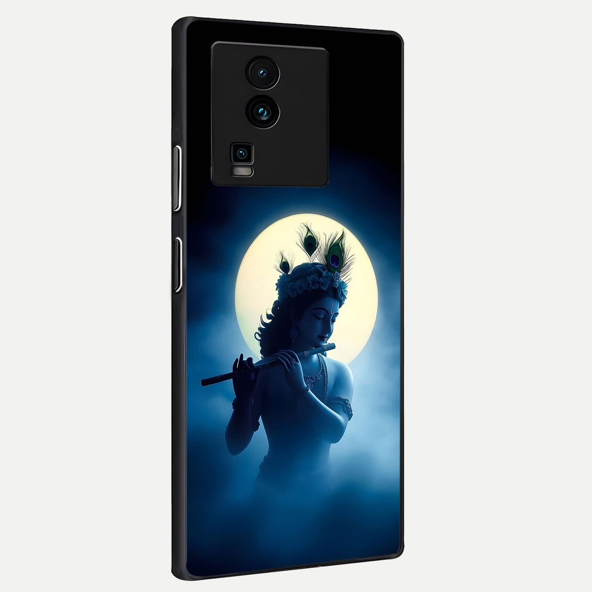  Divine Moon Flute back cover For iQOO Neo 7 Pro slim fit glass case with vibrant aesthetic design