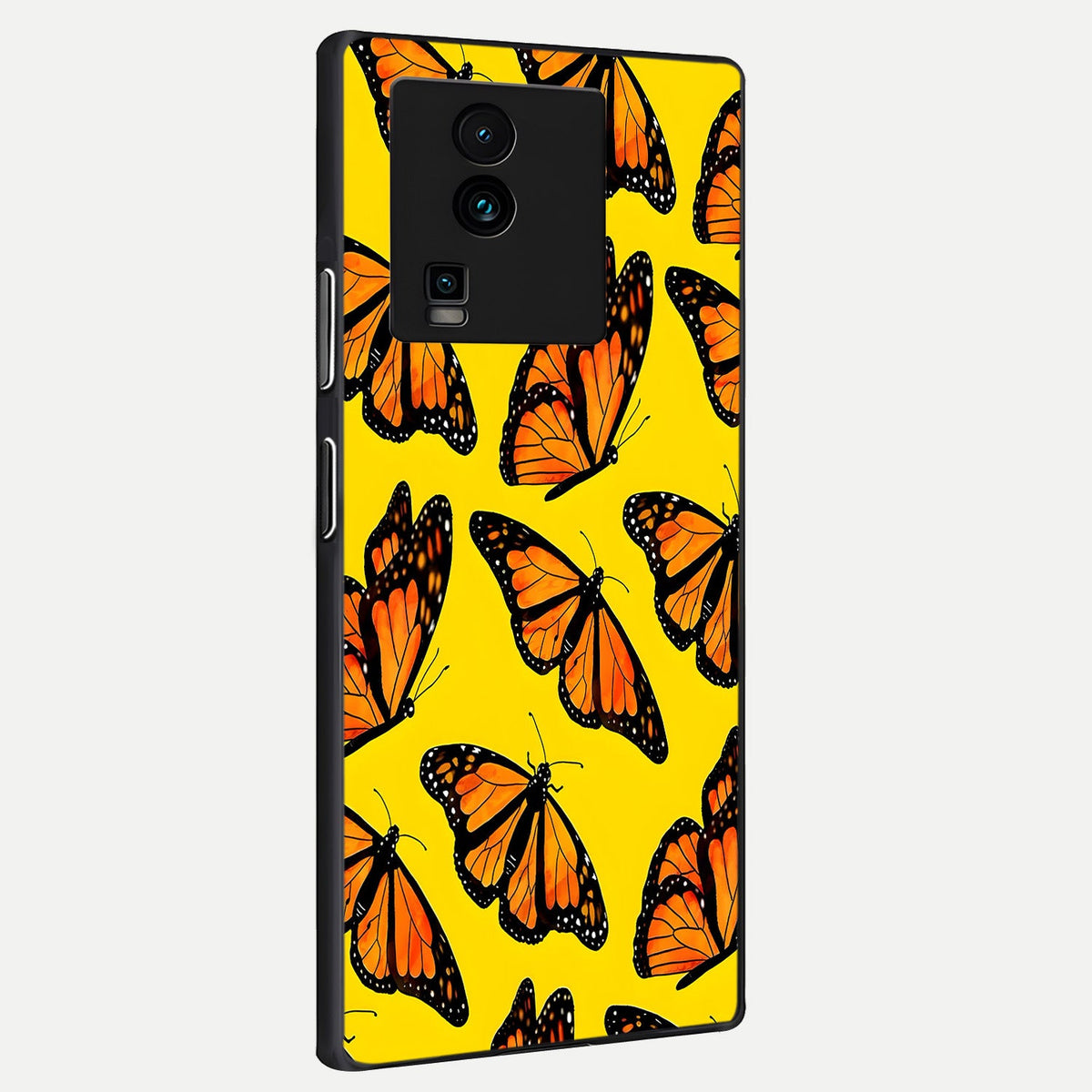  Golden Wing Flight back cover For iQOO Neo 7 Pro slim fit glass case with vibrant aesthetic design