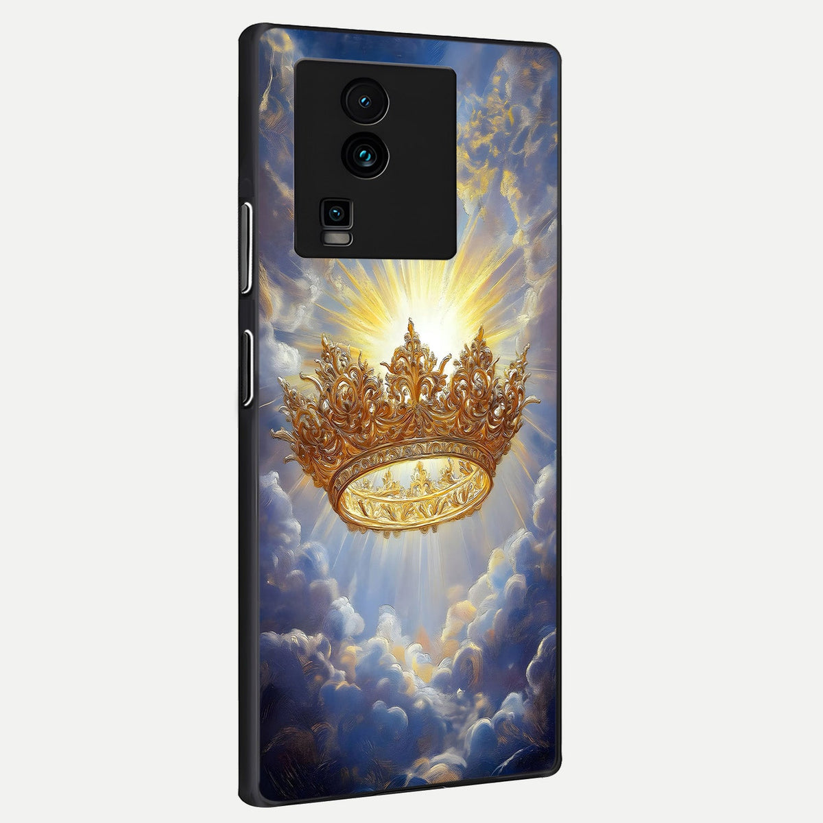  Heavenly Crown Light back cover For iQOO Neo 7 Pro slim fit glass case with vibrant aesthetic design