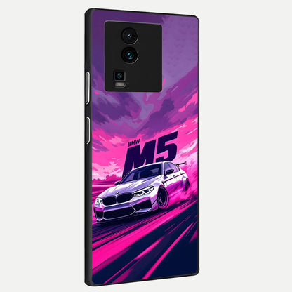  MS Neon Car back cover For iQOO Neo 7 Pro slim fit glass case with vibrant aesthetic design