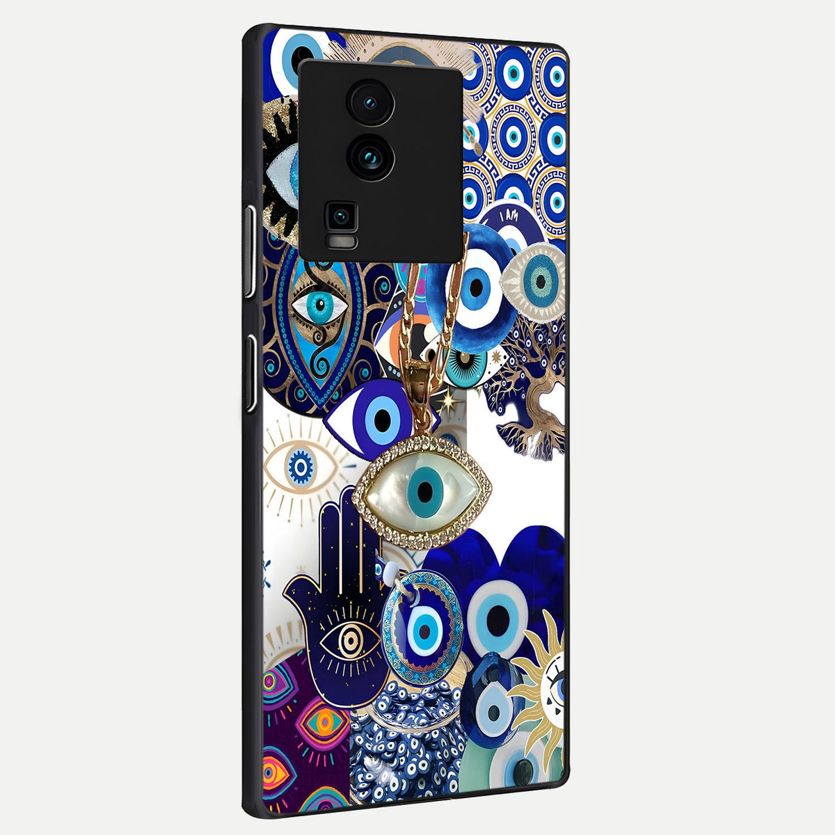  Mystic Charm Eye back cover For iQOO Neo 7 Pro slim fit glass case with vibrant aesthetic design