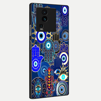  Mystic Palm Guard back cover For iQOO Neo 7 Pro slim fit glass case with vibrant aesthetic design