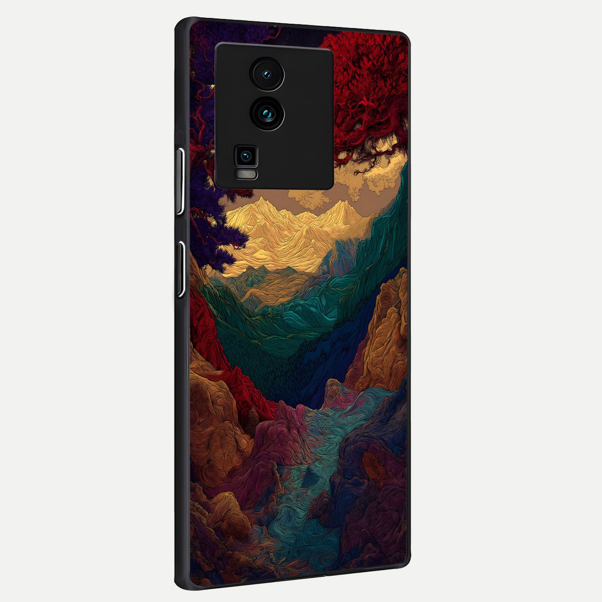  Mystic Valley Light back cover For iQOO Neo 7 Pro slim fit glass case with vibrant aesthetic design