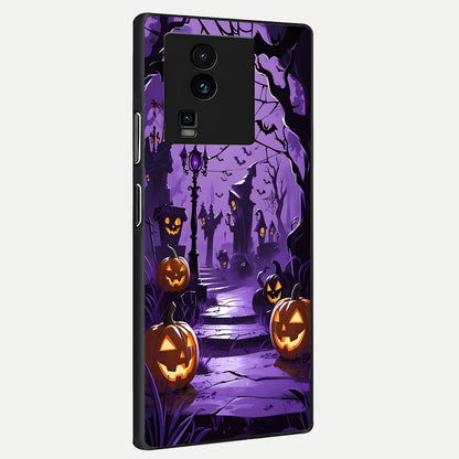  Pumpkin Patch Halloween back cover For iQOO Neo 7 Pro slim fit glass case with vibrant aesthetic design