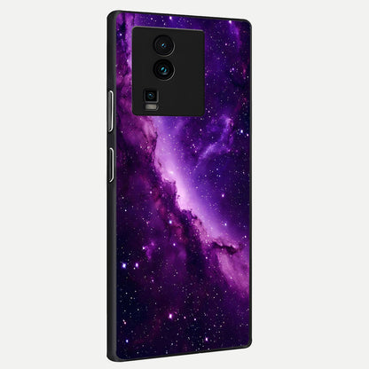 Purple Shade Sky back cover For iQOO Neo 7 Pro slim fit glass case with vibrant aesthetic design