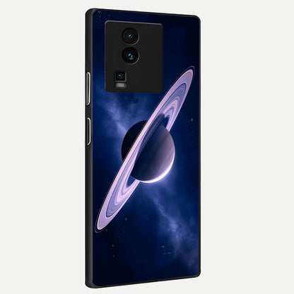  Saturn Ring Mystique back cover For iQOO Neo 7 Pro slim fit glass case with vibrant aesthetic design