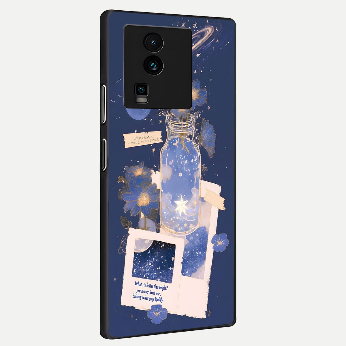  Starlit Cosmic Jar back cover For iQOO Neo 7 Pro slim fit glass case with vibrant aesthetic design