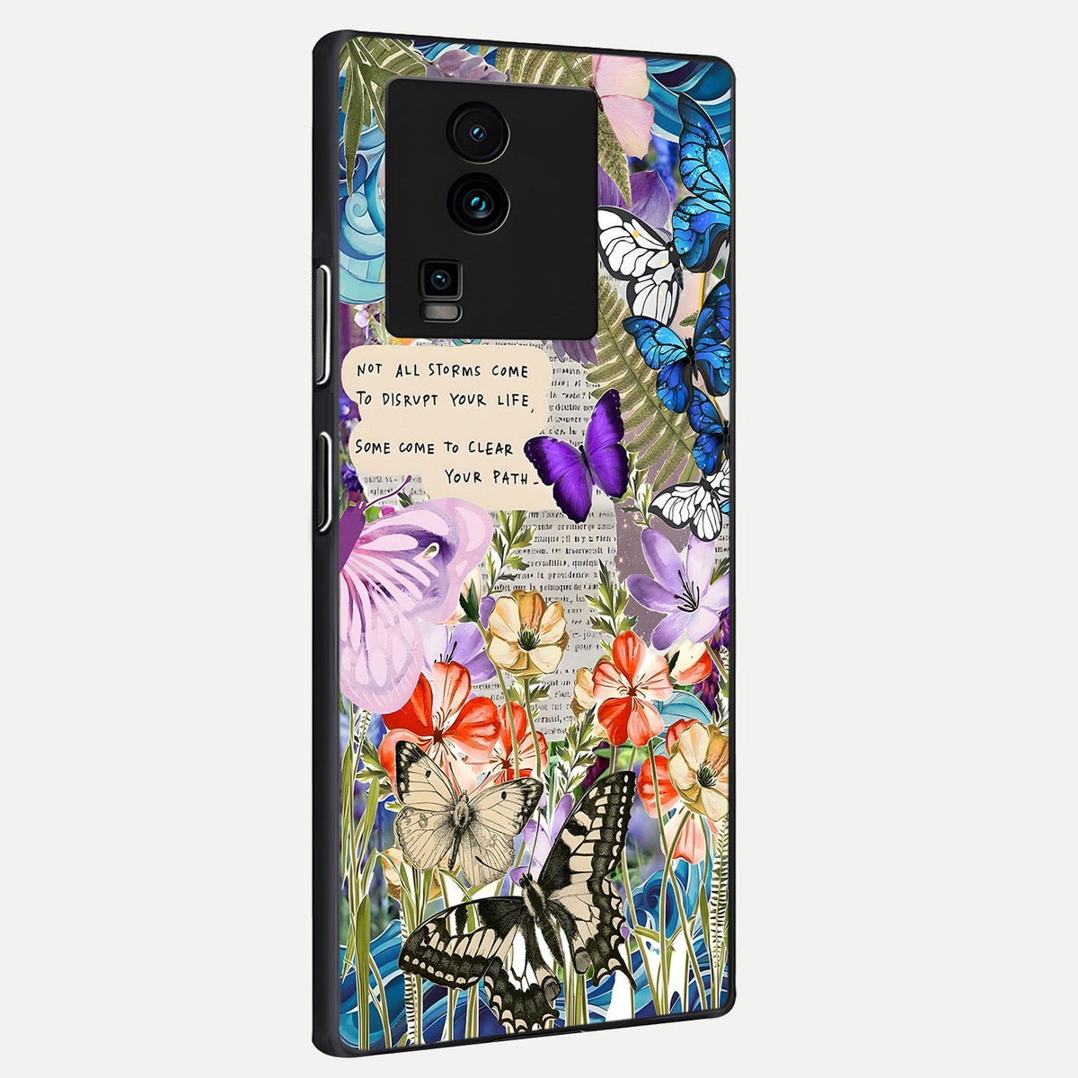  Storm Path Bloom back cover For iQOO Neo 7 Pro slim fit glass case with vibrant aesthetic design