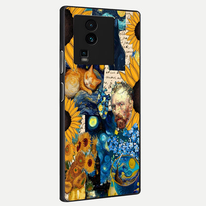  Sunflower Chic Mood Custom Name back cover For iQOO Neo 7 Pro slim fit glass case with vibrant aesthetic design