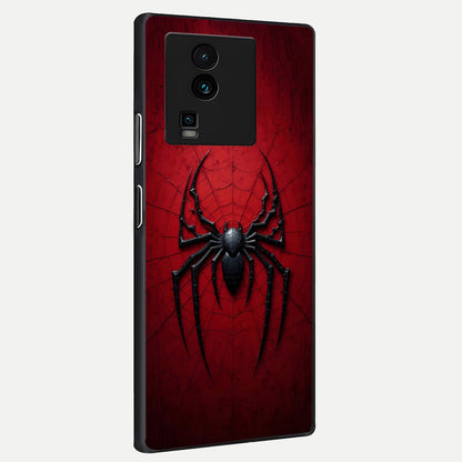  Superhero Web Emblem back cover For iQOO Neo 7 Pro slim fit glass case with vibrant aesthetic design