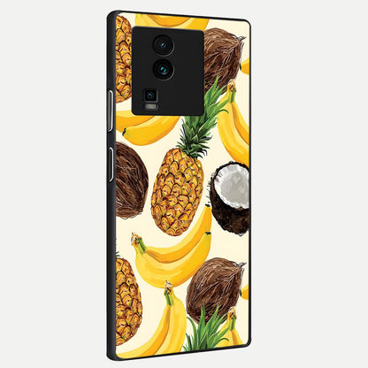  Tropical Fruit Mood back cover For iQOO Neo 7 Pro slim fit glass case with vibrant aesthetic design
