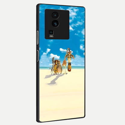  Tropical Fun Squad back cover For iQOO Neo 7 Pro slim fit glass case with vibrant aesthetic design