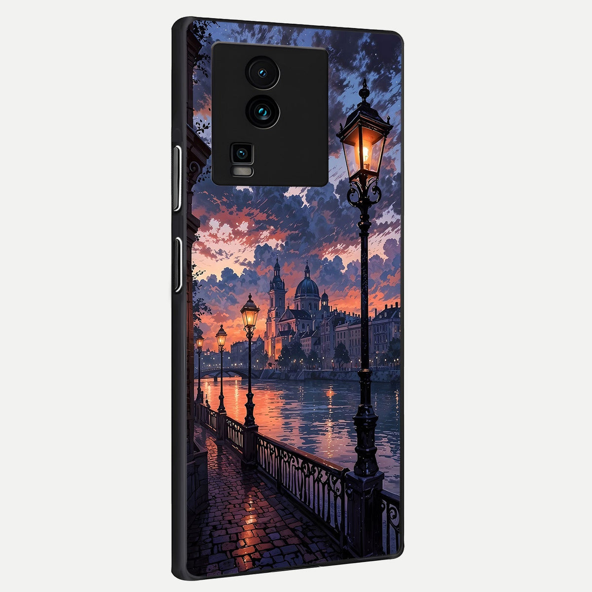  Twilight River Lights back cover For iQOO Neo 7 Pro slim fit glass case with vibrant aesthetic design