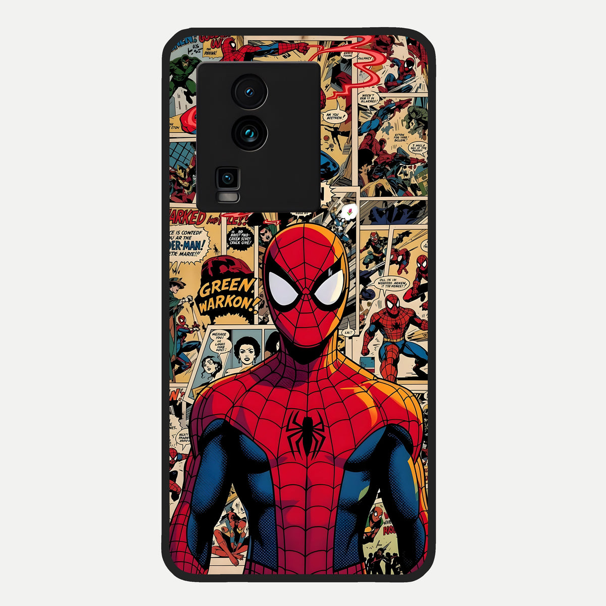  Aesthetic Spider Glass Case For iQOO Neo 7 Pro back cover – full design glossy printed glass finish