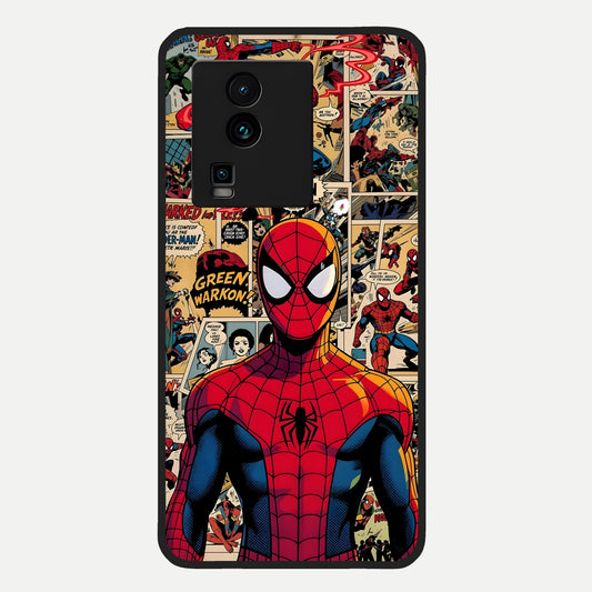  Aesthetic Spider Glass Case For iQOO Neo 7 Pro back cover – full design glossy printed glass finish