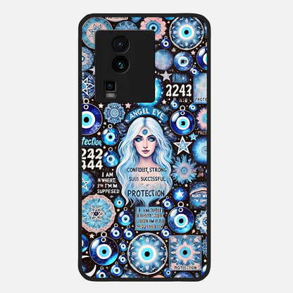  Angel Aura Shield Glass Case For iQOO Neo 7 Pro back cover – full design glossy printed glass finish