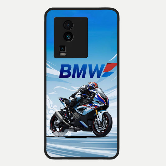  BMW Power Drift Glass Case For iQOO Neo 7 Pro back cover – full design glossy printed glass finish