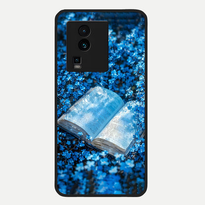  Blue Bloom Tales Glass Case For iQOO Neo 7 Pro back cover – full design glossy printed glass finish