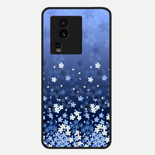  Blue Starry Glass Case For iQOO Neo 7 Pro back cover – full design glossy printed glass finish