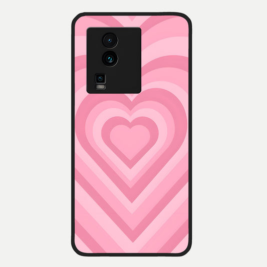  Blush Heart Waves Glass Case For iQOO Neo 7 Pro back cover – full design glossy printed glass finish