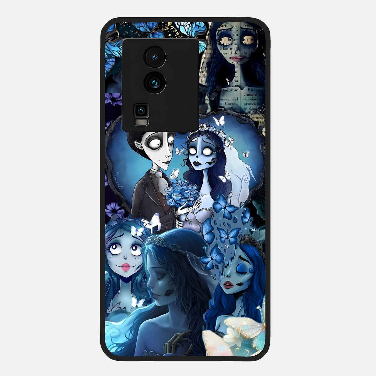  Butterfly Ghost Soul Glass Case For iQOO Neo 7 Pro back cover – full design glossy printed glass finish