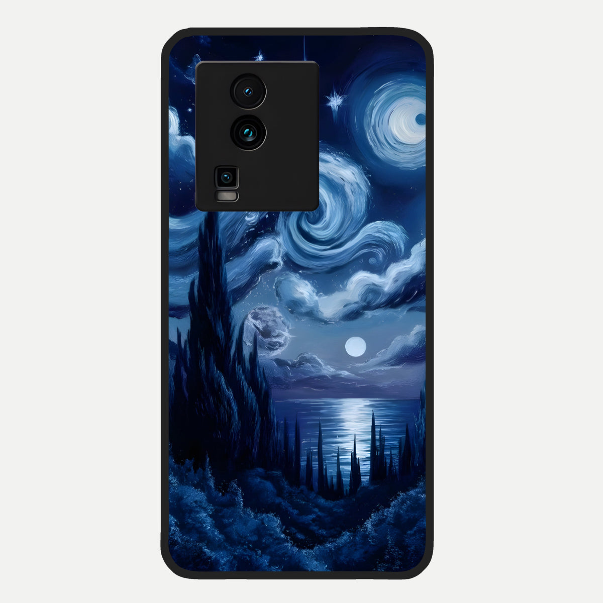  Celestial Dream Van Gogh Glass Case For iQOO Neo 7 Pro back cover – full design glossy printed glass finish