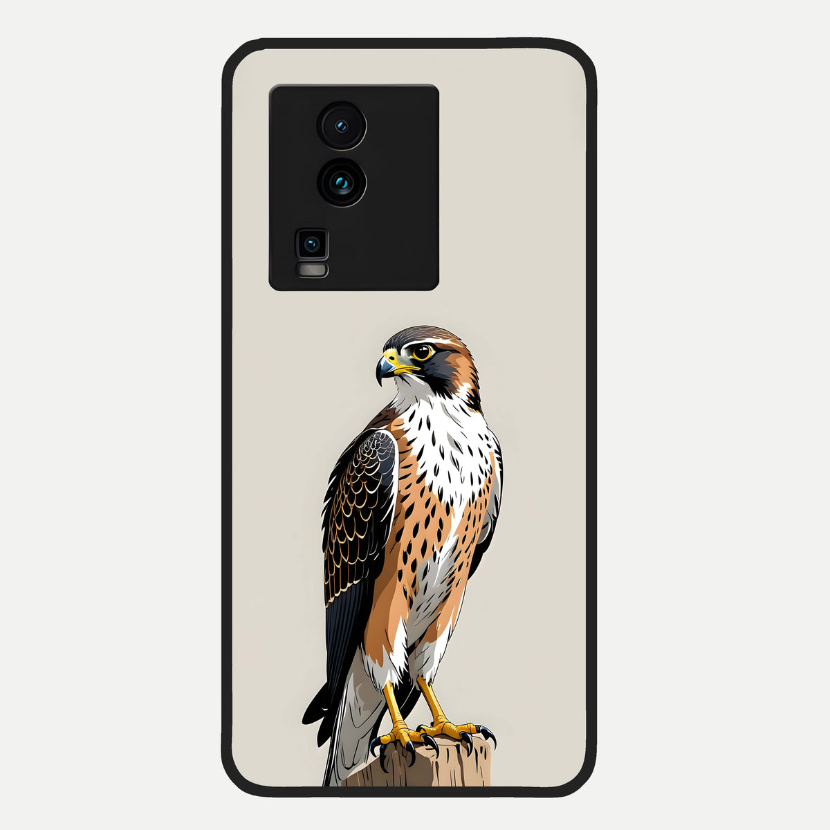  Clever Eagle Glass Case For iQOO Neo 7 Pro back cover – full design glossy printed glass finish