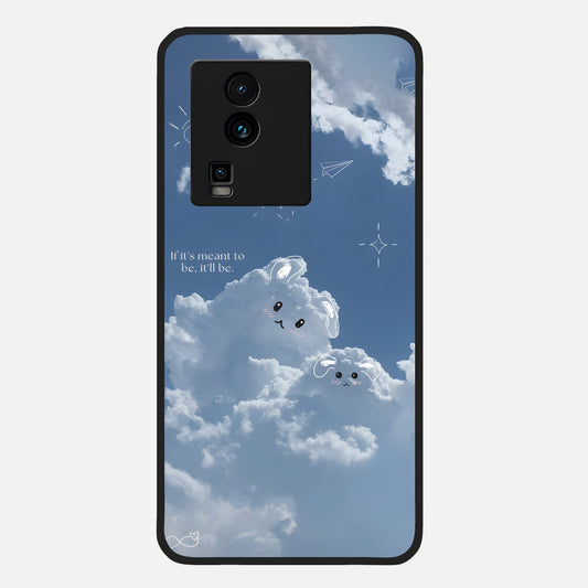  Cloud Bunny Dreams Glass Case For iQOO Neo 7 Pro back cover – full design glossy printed glass finish