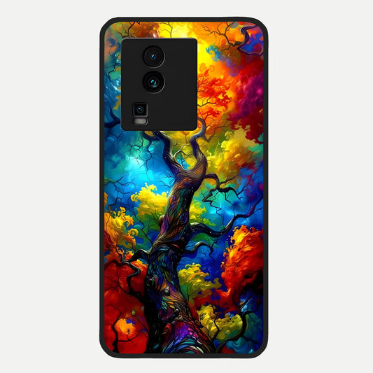  Colorful Soda Bottles Glass Case For iQOO Neo 7 Pro back cover – full design glossy printed glass finish