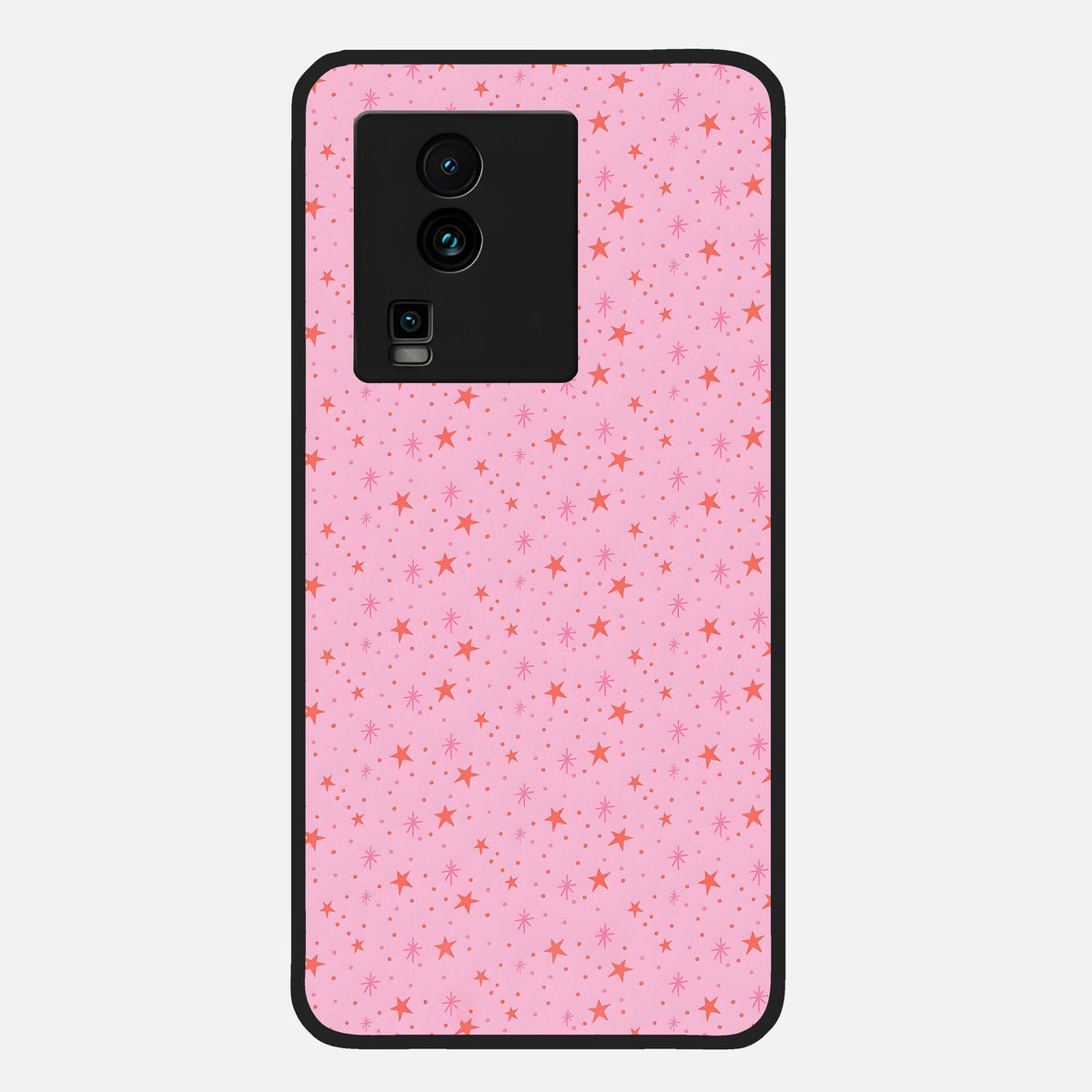  Cosmic Pink Sparkle Glass Case For iQOO Neo 7 Pro back cover – full design glossy printed glass finish