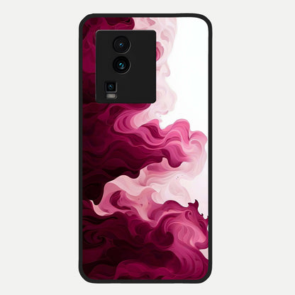  Crimson Wave Flow Glass Case For iQOO Neo 7 Pro back cover – full design glossy printed glass finish