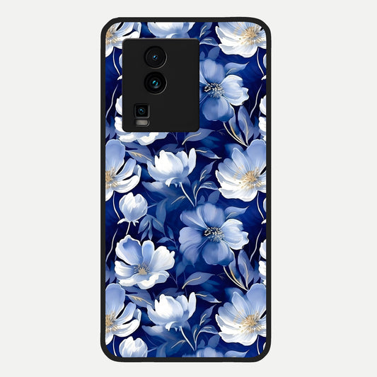  Cute Floral Patterns Glass Case For iQOO Neo 7 Pro back cover – full design glossy printed glass finish