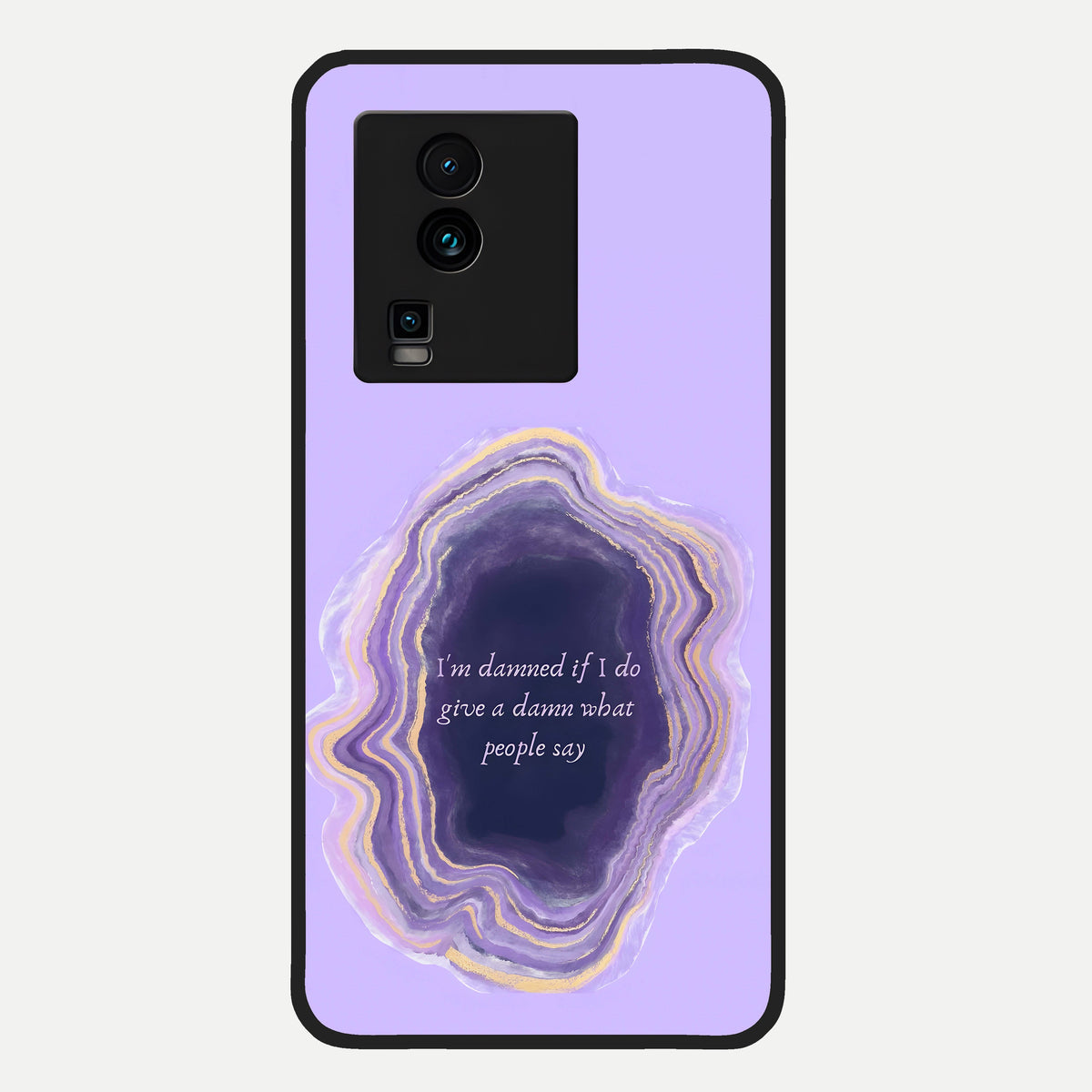  Damned People Quote Glass Case For iQOO Neo 7 Pro back cover – full design glossy printed glass finish